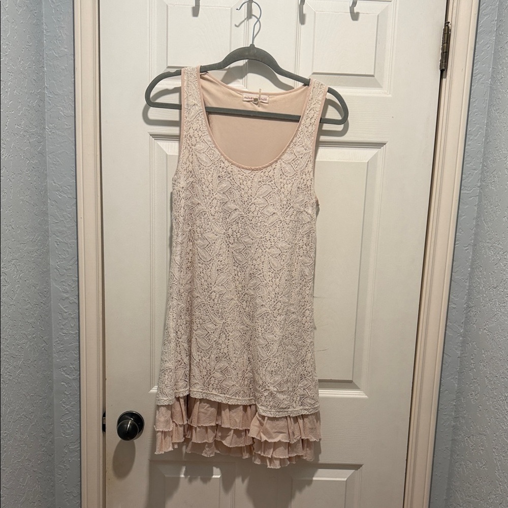 Altar'd State Cream Lace Mini Dress
